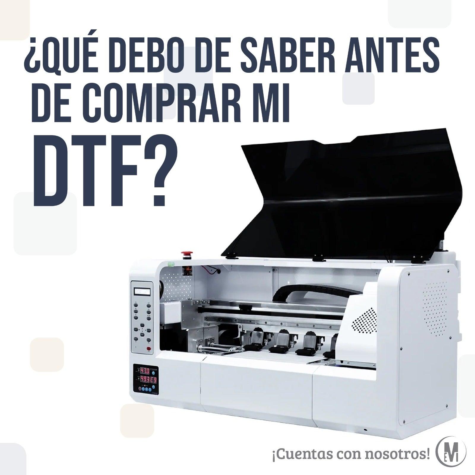 ¿Qué debo saber antes de comprar mi máquina DTF?