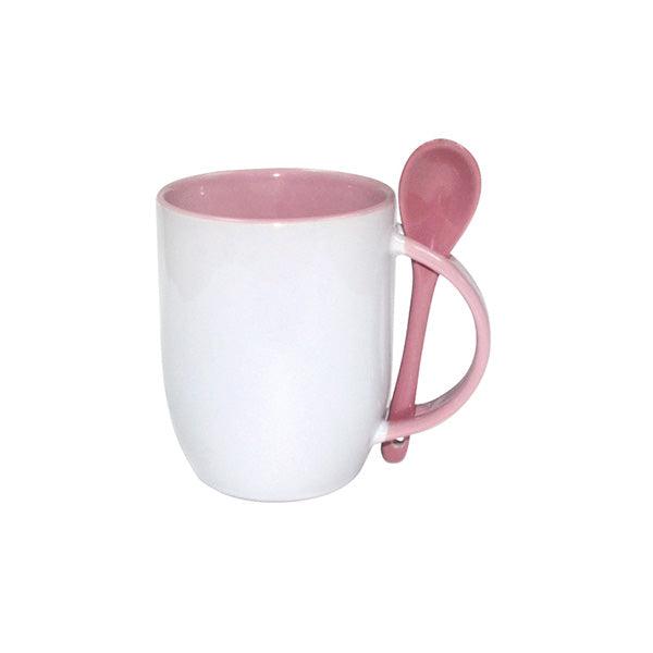 Taza de sublimación con cuchara de colores - Grupo Emi RD