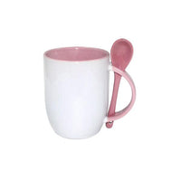 Thumbnail for Taza de sublimación con cuchara de colores - Grupo Emi RD