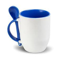 Thumbnail for Taza de sublimación con cuchara de colores - Grupo Emi RD