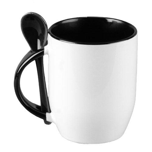 Taza de sublimación con cuchara de colores - Grupo Emi RD