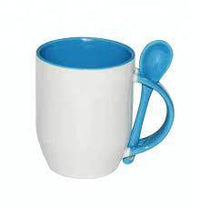 Thumbnail for Taza de sublimación con cuchara de colores - Grupo Emi RD