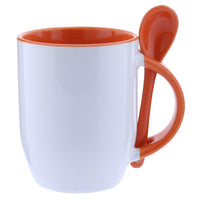 Thumbnail for Taza de sublimación con cuchara de colores - Grupo Emi RD