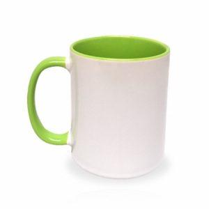 Taza de sublimación con interior y asa de color - Grupo Emi RD