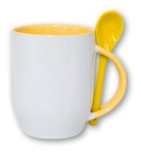 Thumbnail for Taza de sublimación con cuchara de colores - Grupo Emi RD