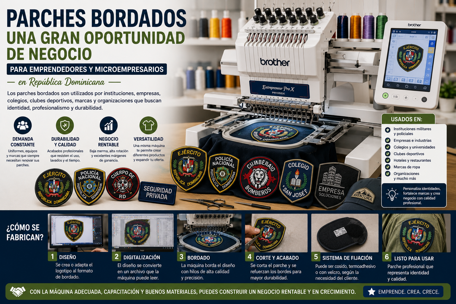 ¿Cuál es una de las áreas más rentable del bordado? ¡Fabricación de parches militares!