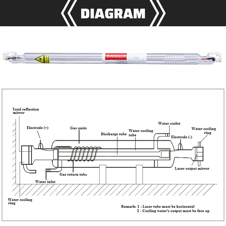 Tubo laser 60w