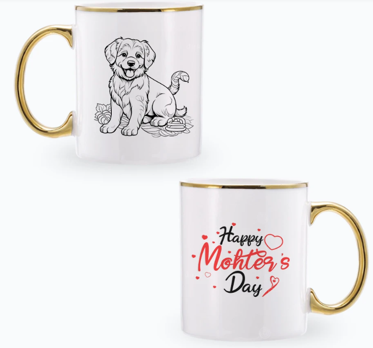 Taza de sublimacion 11oz/Asa dorada