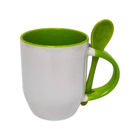 Thumbnail for Taza de sublimación con cuchara de colores