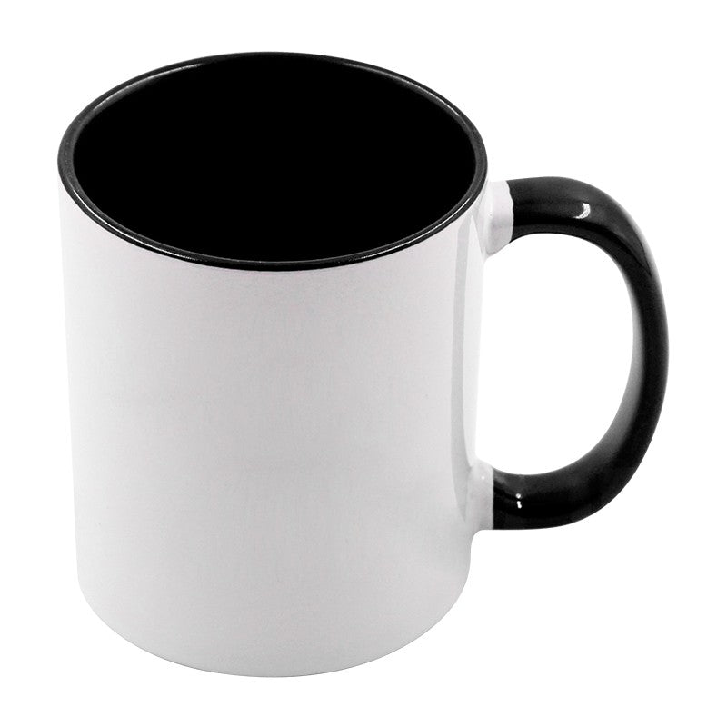 Taza de sublimación con interior y asa de color