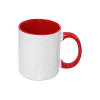 Thumbnail for Taza de sublimación con interior y asa de color