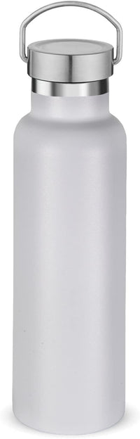 Thumbnail for Botella deportiva isotérmica blanca de acero inoxidable de 500 ml