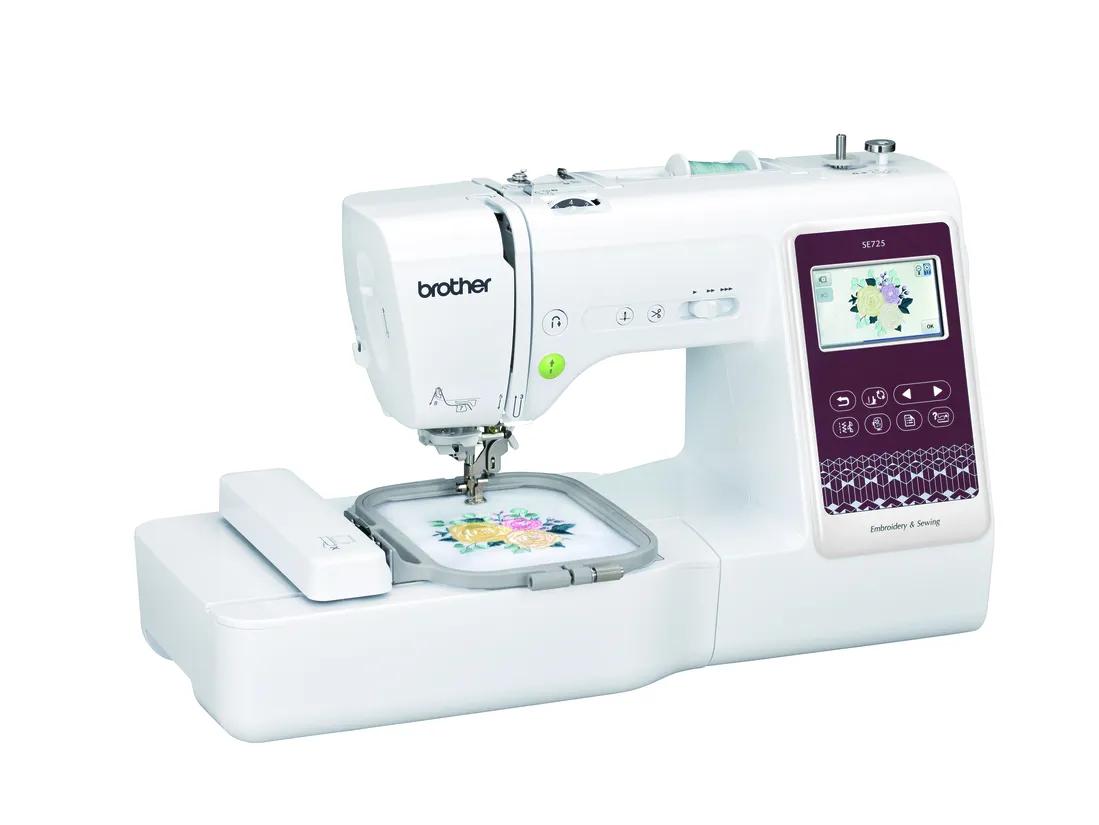 Brother SE725 máquina de bordado y costura, vista en ángulo