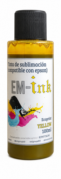 Thumbnail for Tinta de sublimación Ecoprint Yellow 100 ml, botella EM-Ink