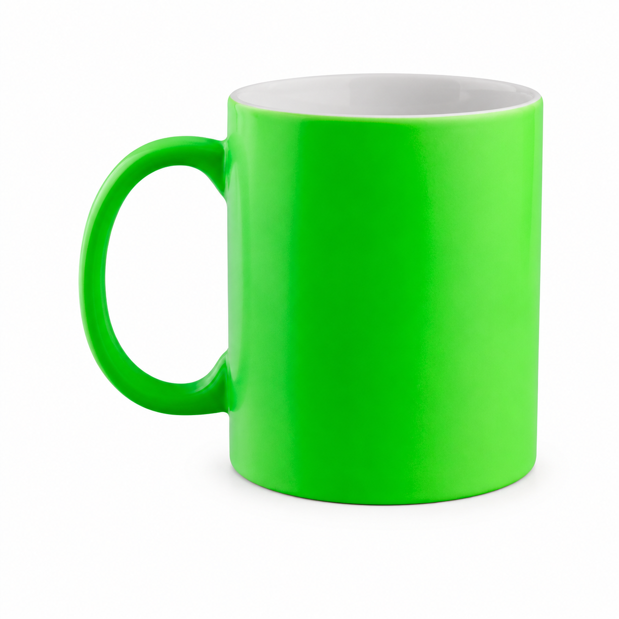 Taza verde fluorescente para sublimación
