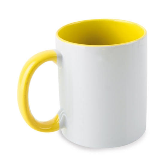 Taza de sublimación con interior y asa de color
