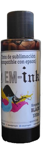 Tinta de sublimación Negro - Ecoprint - 100ml