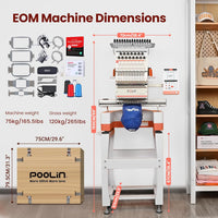 Thumbnail for Máquina de Bordado Industrial Poolin EOM - Grupo Emi RD