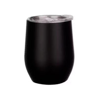 Thumbnail for Vaso vinero negro de acero inoxidable de 12 oz para grabado láser