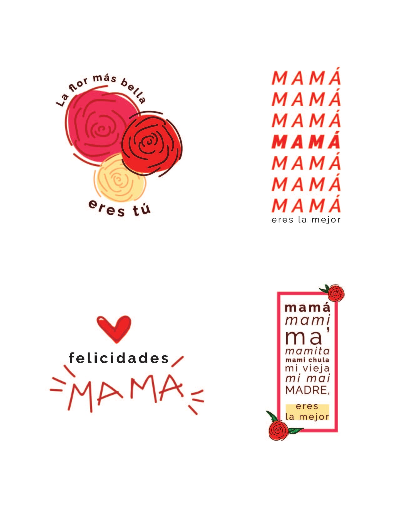 Diseños para el día de la Madre